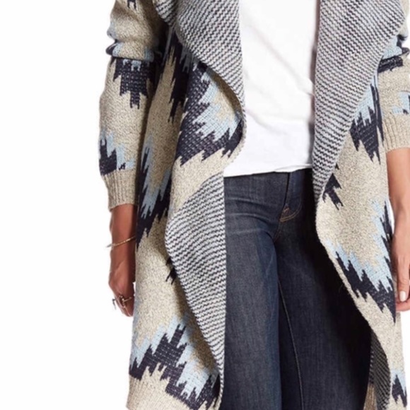 Zigzag Open Front Sweater - Picture 2 of 6